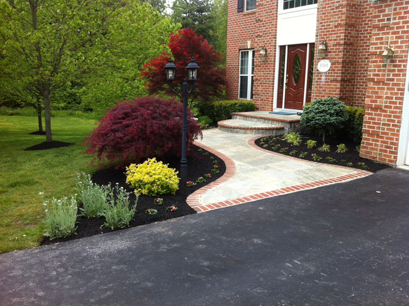 Entrance Planting and Mulching